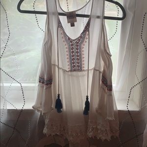 Boho Open Shoulder Shirt